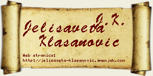 Jelisaveta Klasanović vizit kartica